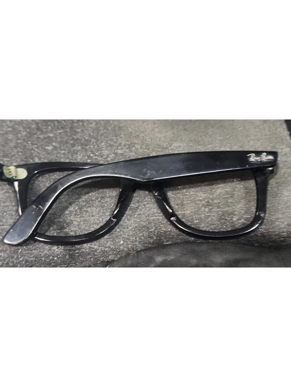 Ray Ban RB2140 901 Cracked Rim Black Wayfarer Scratched Sunglasses Frame 50-22